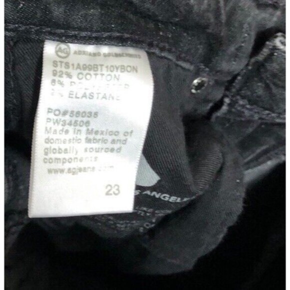 AG Adriano Goldschmied 23 Saige High Rise Straight Jeans 10 Year Bonfire Black - Picture 10 of 12